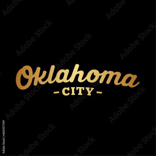 Oklahoma city lettering design. Oklahoma typography design. Vector and illustration. 