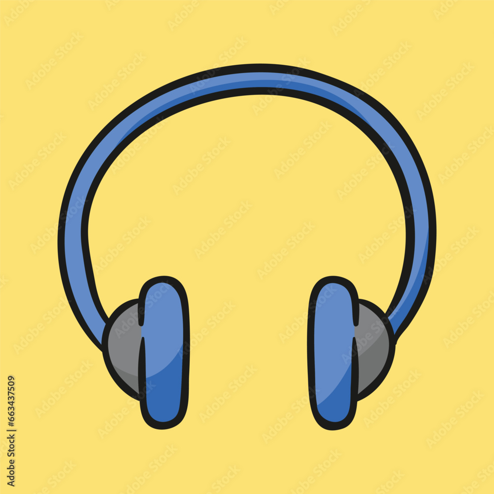 headphone. Concept isolated. Flat cartoon style vector headphone. Concept isolated. Flat cartoon style vector
