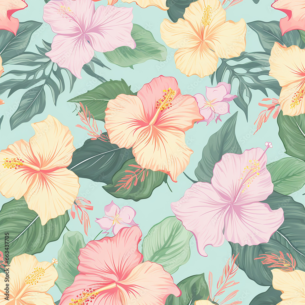 seamless floral pattern background created with Generative Ai seamless floral pattern background created with Generative Ai
