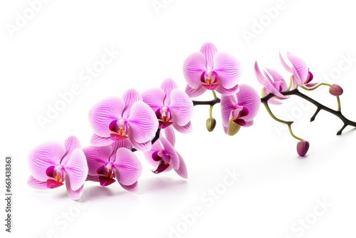 Pink Orchid isolated on white background.