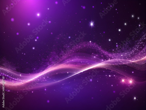 Digital Stars and Dots - Purple Particle Magic