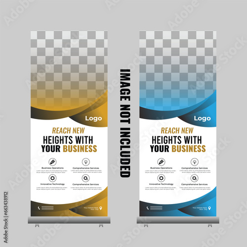Free vector abstract Corporate business and elegant professional roll up banner template