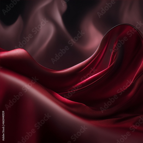 red silk background - Red satin fabric - silk background - Generative AI