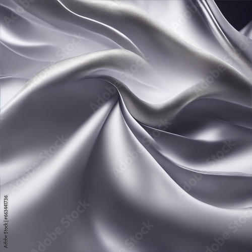 satin background - Silver satin fabric - silk background - Generative AI
