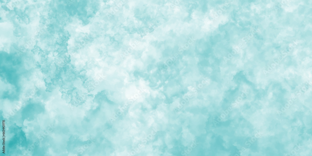 Obraz premium Grunge image of blue sky Soft spot watercolor paint Tiffany blue hand drawn. Beautiful abstract watercolor background. watercolor smoky design background texture. perfect for invitation background.