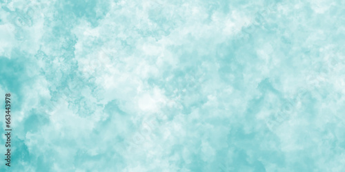 Grunge image of blue sky Soft spot watercolor paint Tiffany blue hand drawn. Beautiful abstract watercolor background. watercolor smoky design background texture. perfect for invitation background.