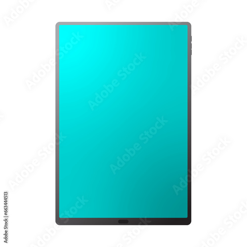 Vector image of a tablet on a white background