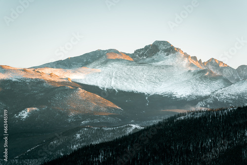 Longs Peak in Rocky Mountain National Park, Colorado, at Sunset