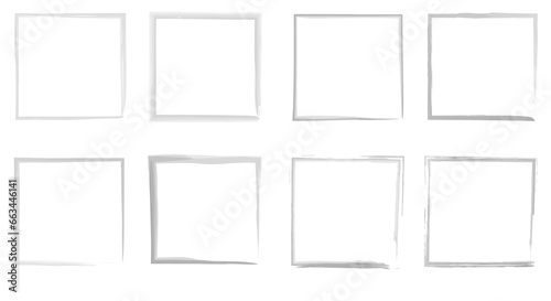 Grunge frame collection. Vector illustration