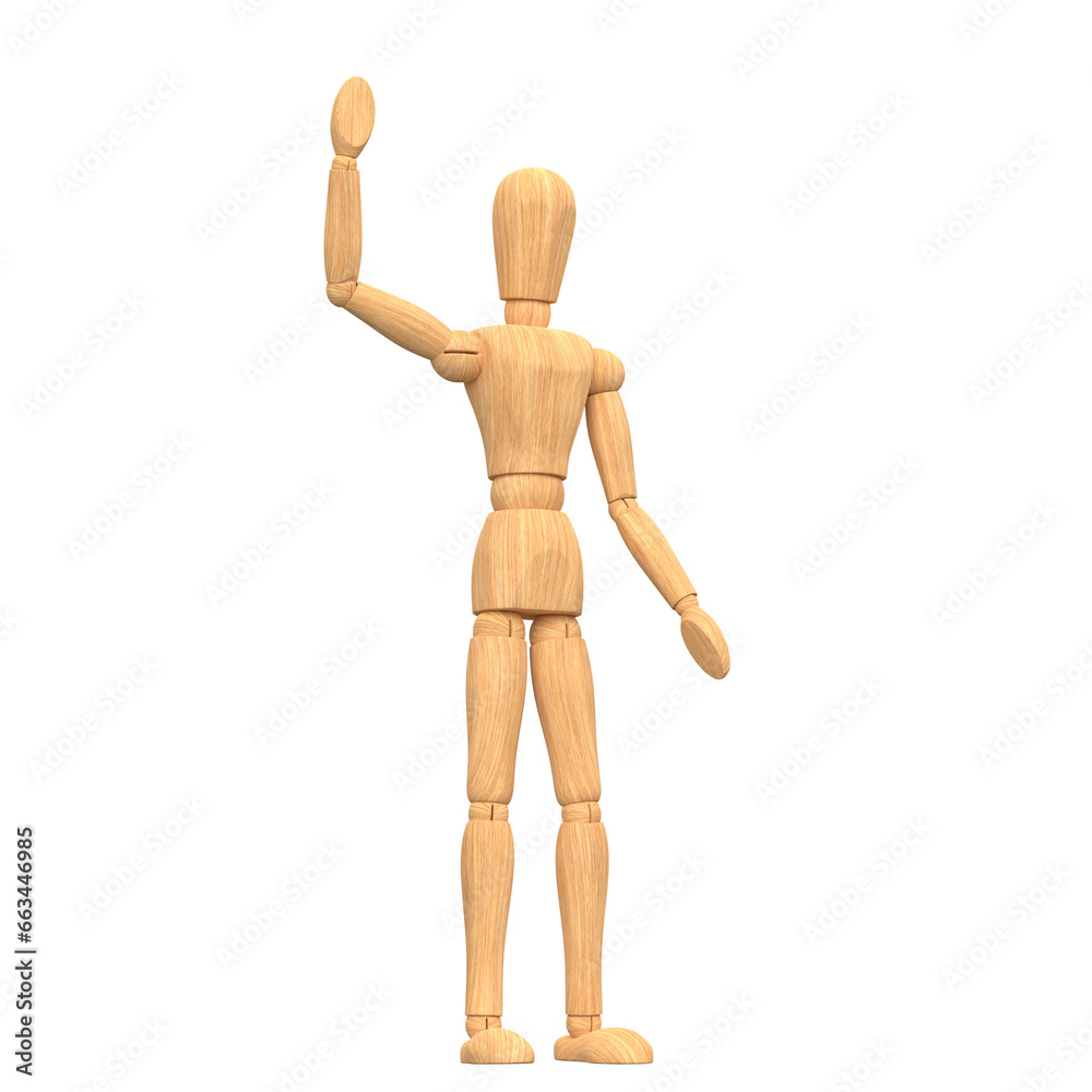 3D rendering illustration of a wooden mannequin for artists 3D rendering illustration of a wooden mannequin for artists