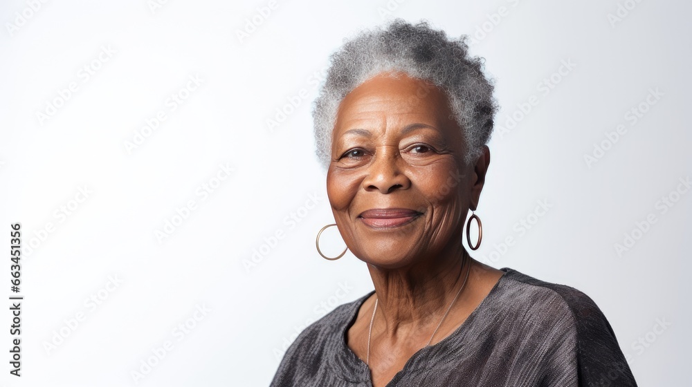 Portrait of a senior African American woman. Portrait of a senior African American woman.