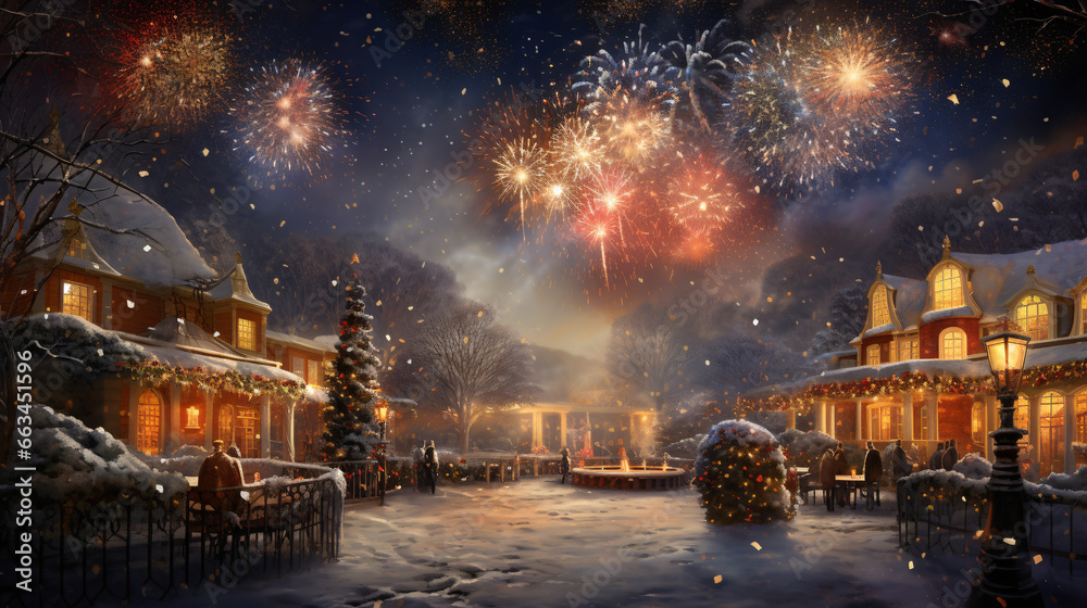 Obraz premium New Year's celebration