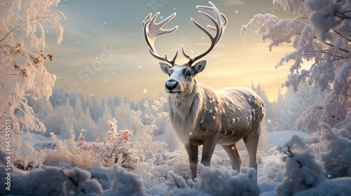 reindeer in snow christmas   © Andrés Rivas