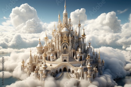 Majestic Citadel: Castle Among the Dreamy Clouds