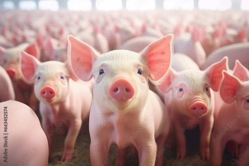 Pigs and Piglets in Domestic Farm Pigs and Piglets in Domestic Farm
