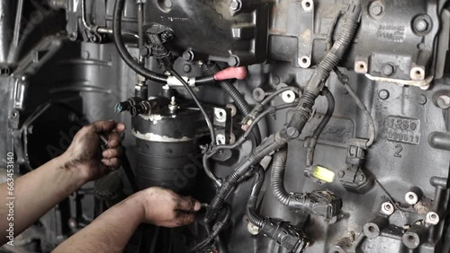 Diesel Engine Overhaul and Rebuild. Repair of the tractor engine photo