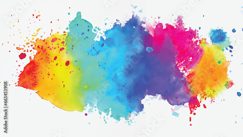 Isolated watercolor splatter stain colorful © Shariq .B