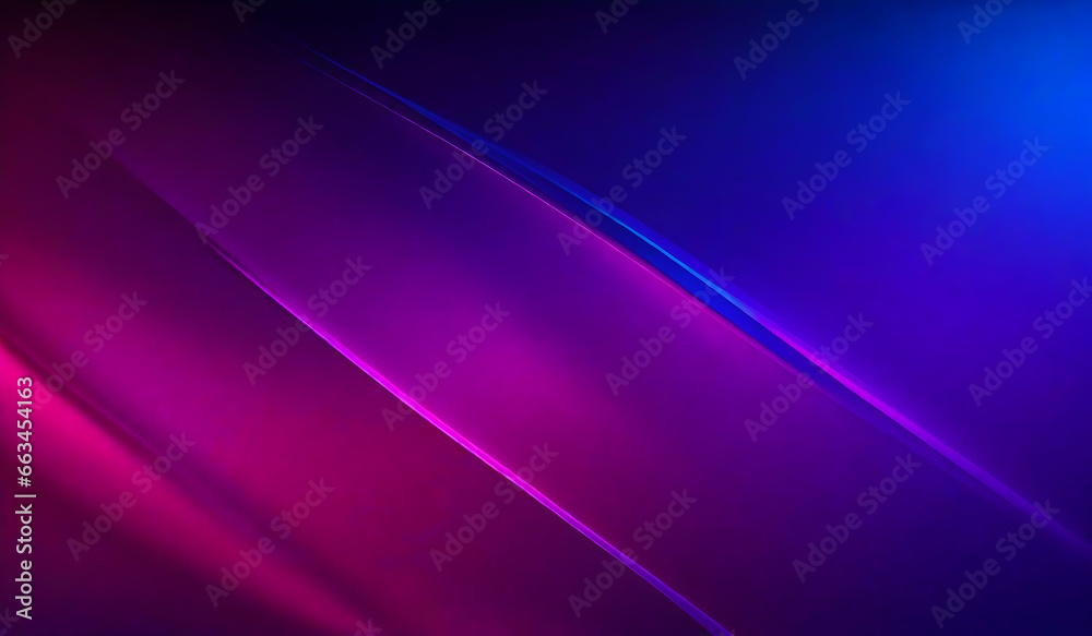 Abstract background with glowing lines in blue and purple colors, space for text - obrazy, fototapety, plakaty 