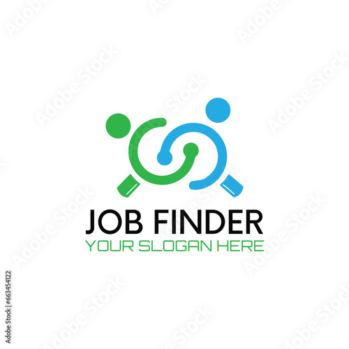 job finder logo design vector format