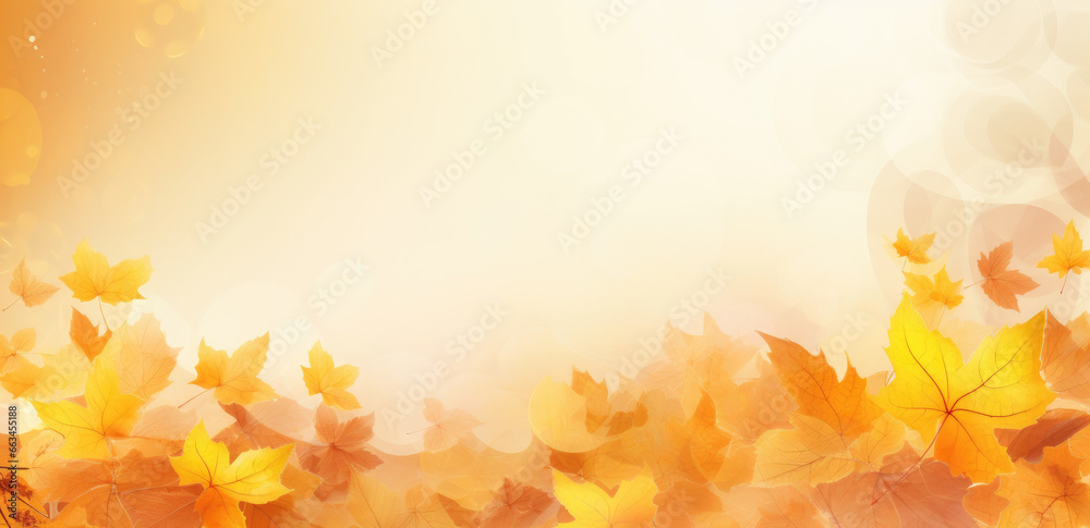 autumn season and end year activity with red and yellow maple leaves with soft focus light and bokeh background,autumn leaves background