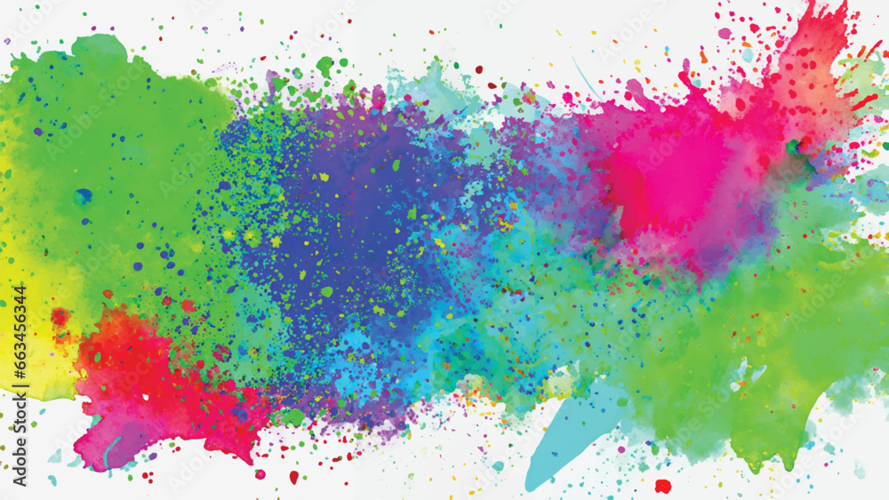 Isolated watercolor splatter stain colorful