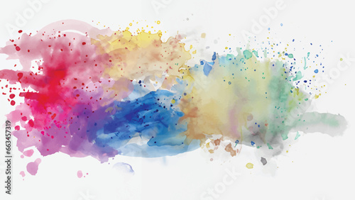 Fototapeta Naklejka Na Ścianę i Meble -  Isolated watercolor splatter stain colorful