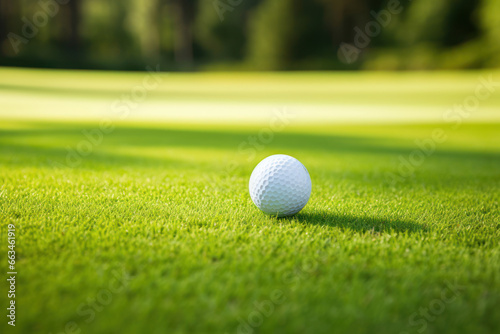 Golfing Precision: Focus on the Ball on a Sunny Day