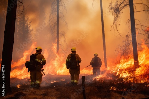 Firefighters team battle a wildfire © Оксана Олейник