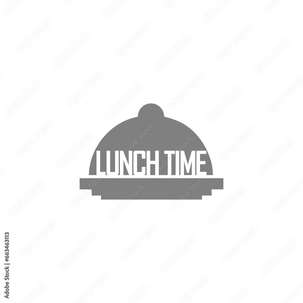 Lunch time icon isolated on transparent background