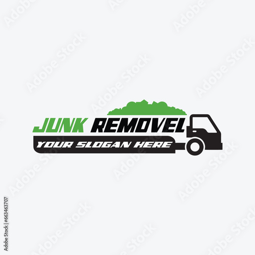 junk removal logo design vector format