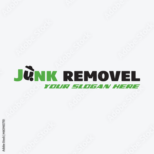 junk removal logo design vector format