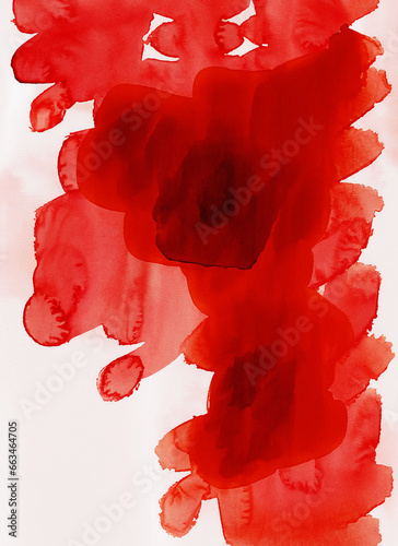 illustrazione di inchiostro rosso diffuso su una superficie di carta photo