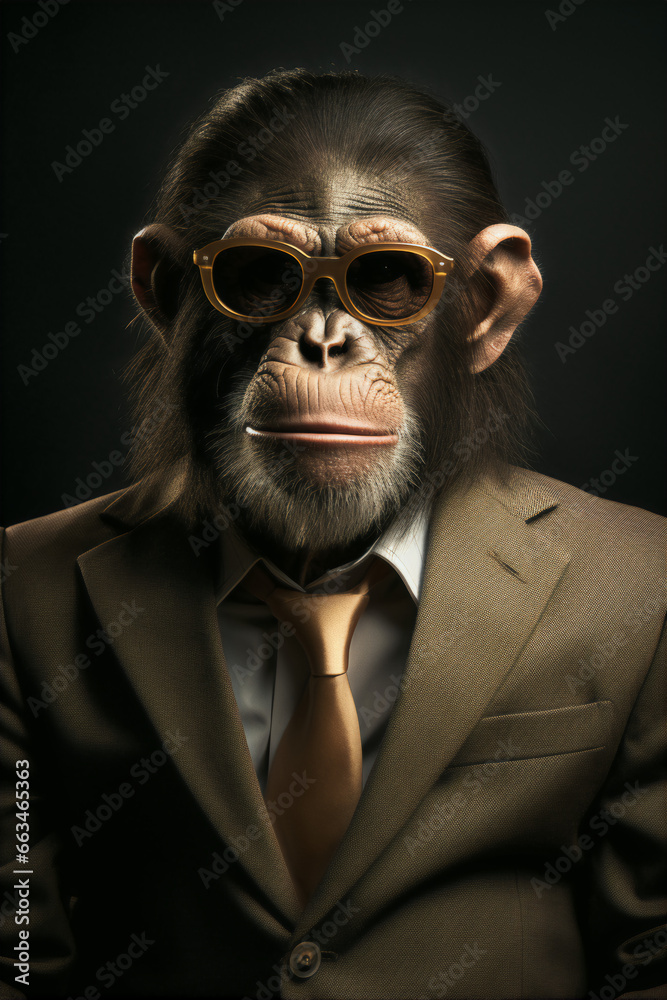 Portrait of a Business Monkey Portrait of a Business Monkey