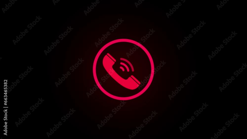 Calling icon concept animation and radio wave background