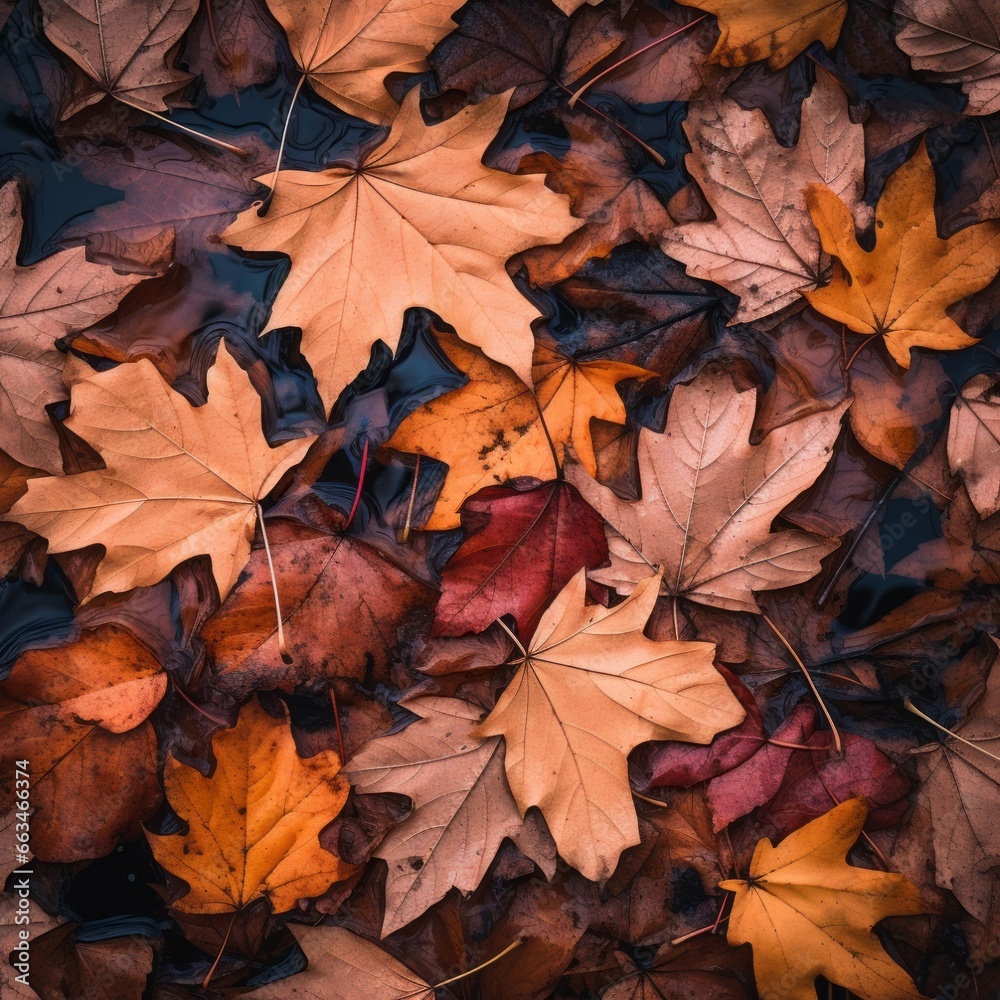 Colorful fall foliage blanketing the earth Colorful fall foliage blanketing the earth