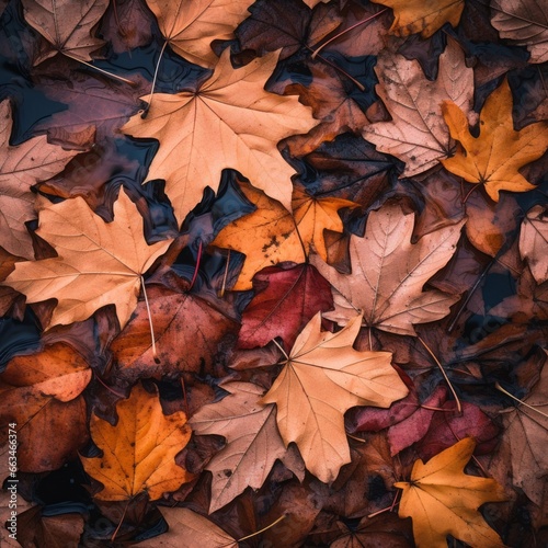 Colorful fall foliage blanketing the earth