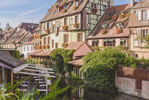 Colmar town at France. Beautiful city view and details of travel © T.Den_Team