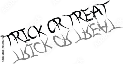 trick or treat text illustration on white background