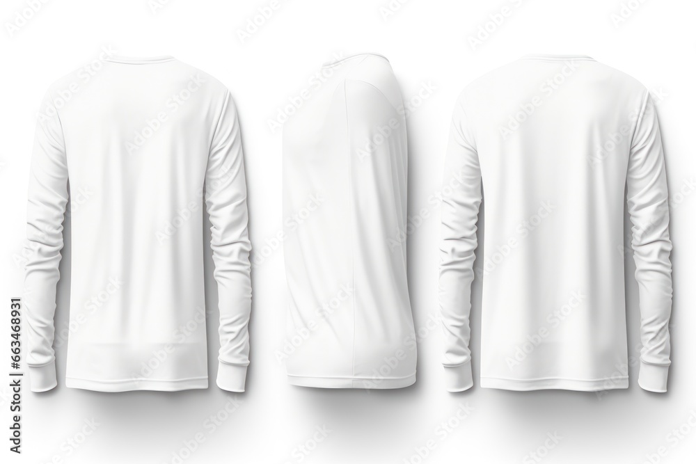 Set of white front and back view tee sweatshirt sweater Stock Photo ...