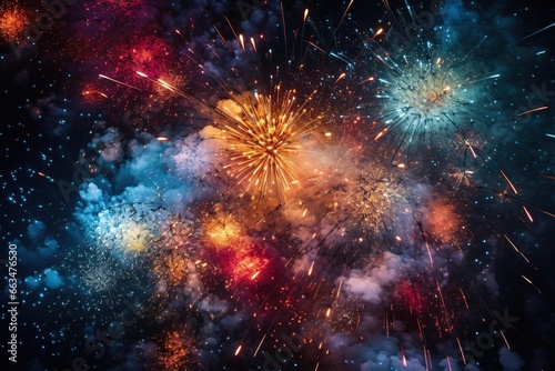 Wallpaper Mural Macro shot of firework sparks, capturing intricate details and colors Torontodigital.ca