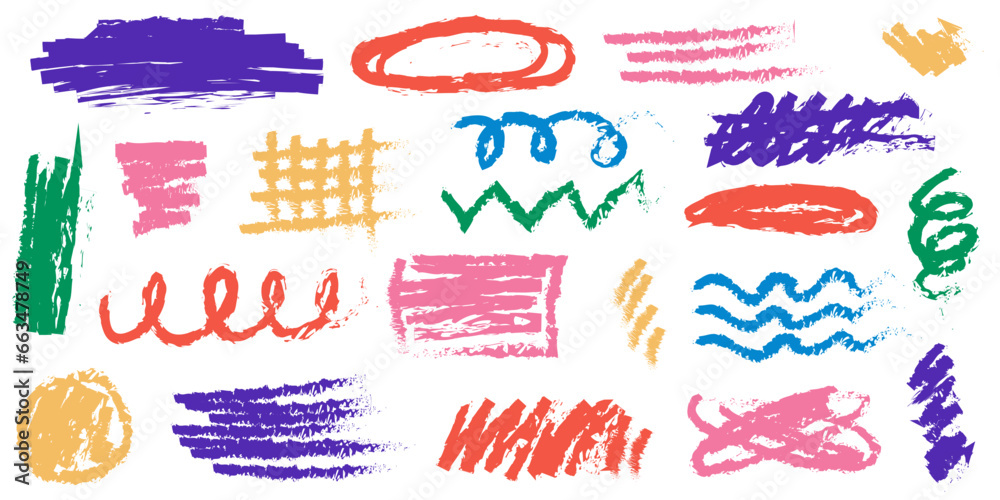 Color charcoal squiggle shapes set. Set of charcoal doodle elements. Scribble shapes with grunge charcoal texture Color charcoal squiggle shapes set. Set of charcoal doodle elements. Scribble shapes with grunge charcoal texture