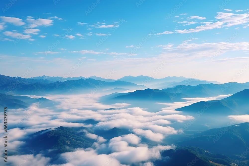 Time-lapse clouds flowing over mountain ranges, creating a sea of clouds effect Time-lapse clouds flowing over mountain ranges, creating a sea of clouds effect
