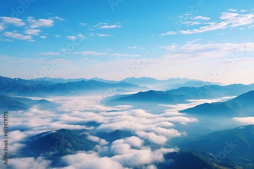 Time-lapse clouds flowing over mountain ranges, creating a sea of clouds effect