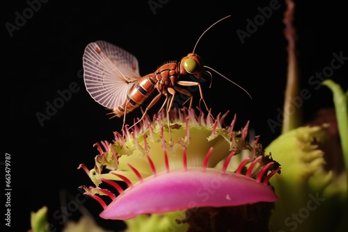 Time-lapse of a Venus flytrap capturing an insect