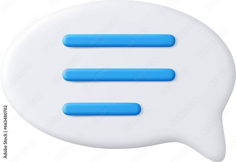 3d Blank white speech bubble pin 3d Blank white speech bubble pin