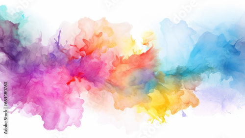 Watercolor Stains on White Background