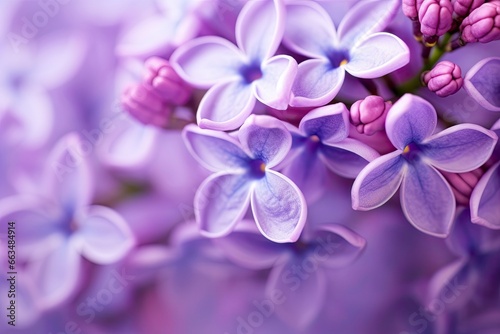 Lilac blossom macro background with copy space. © RABEYAAKTER