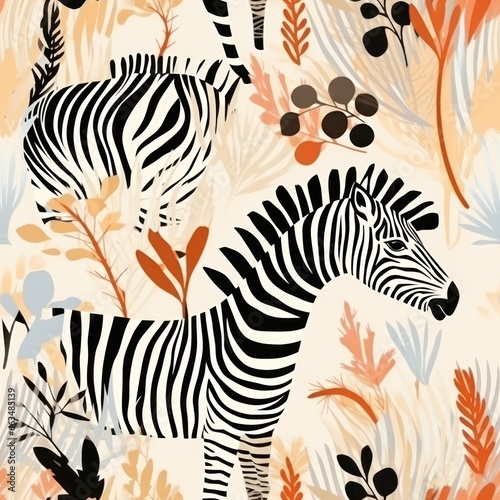 seamless pattern  animal print pattern with colorful zebra pattern.