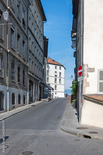 Fototapeta Naklejka Na Ścianę i Meble -  Old town of city of Geneva, Switzerland