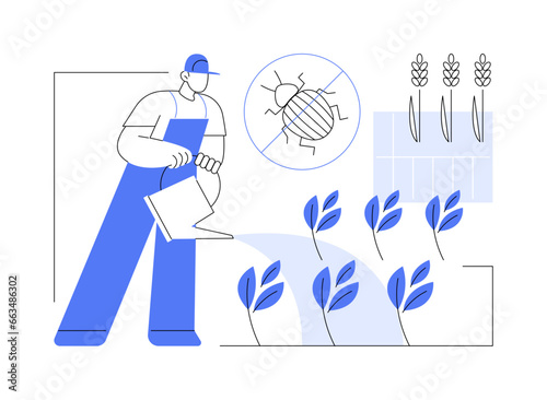 Biological pest control isolated cartoon vector illustrations.